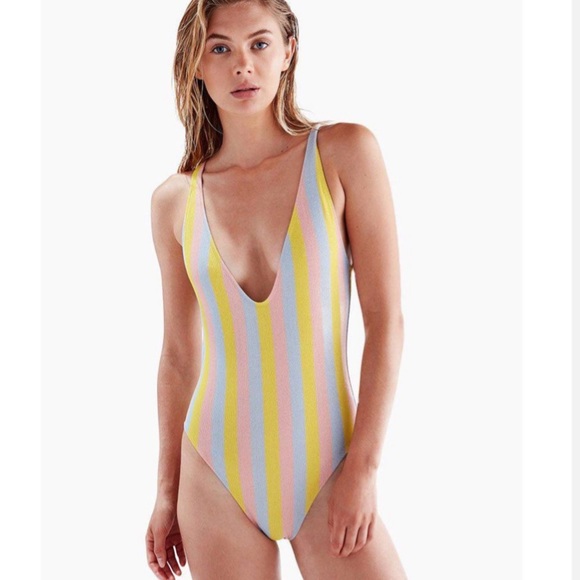 SOLID & STRIPED Other - Michelle Plunging Swimsuit